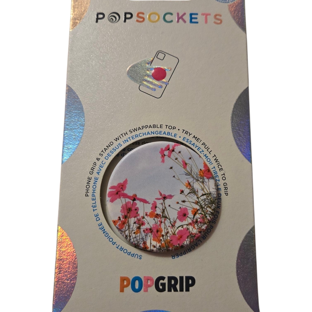 PopSocket PopGrip with Pink Floral Design